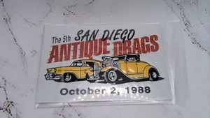 San Diego 1988 antico drags piccola targa vintage in metallo auto da esposizione - Foto 1 di 1