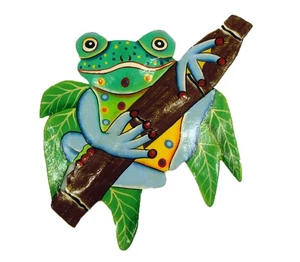 Árbol de bambú tropical rana tiki decoración decoración de pared haitiana - Imagen 1 de 1
