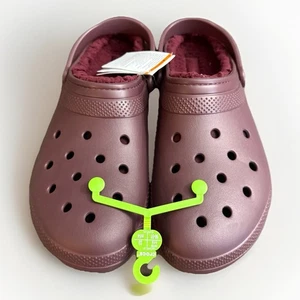 Crocs Herren Größe 15 klassisch gefüttert Erwachsene Clogs brandneu ohne Karton weinrot 203591-6WD - Bild 1 von 3
