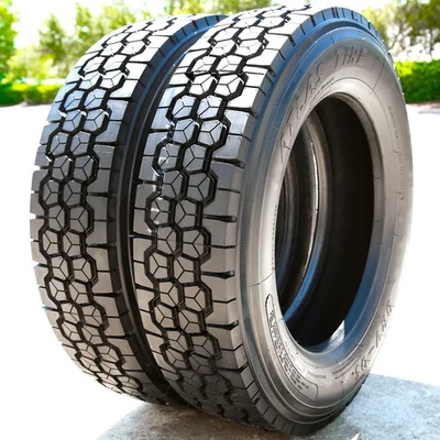2 Tires 245/70R19.5 Atlas Tire DRV-OS IX Drive Commercial Load H 16 Ply Foto 1 de 4
