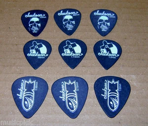 9 Assorted JACKSON Guitar Picks Cross Skull Ammo All gauges #351 #451 #551 - Picture 1 of 2