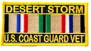 US-KÜSTENWACHE WÜSTENSTURMTIERARZT mit SÜDWESTASIEN SVC MEDAILLE BAND AUFNÄHER - Bild 1 von 3