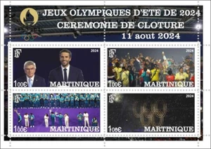 Stamp block Ceremony of Olympian Games closing 2024 Paris Martinique unpostal - Picture 1 of 1