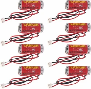 8 Pcs ER10/28 3.6V PLC Battery with Plug for FX2NC-32BL PLC Battery ER10/28 - Picture 1 of 4