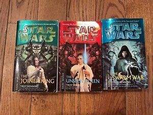 Star Wars Book Novel Saga Dark Nest Trilogy Paperback 3 Set Lot Vintage Y2K - Foto 1 di 3