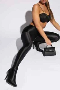 ** FASHION NOVA OVERKNEESTIEFEL LEGGINGS PANTS SCHWARZ 40-41 THIGH HIGH BOOTS ** - Bild 1 von 5