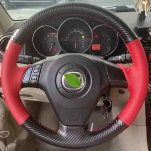 DIY Non-slip Leather Car Steering Wheel Cover for Mazda 6 2004-2015 3 2006-2012 - Picture 1 of 17