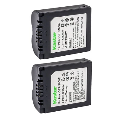 Kastar 2-Pack Camera Battery for Panasonic CGR-S006A/1B CGA-S006 Leica BP-DC5