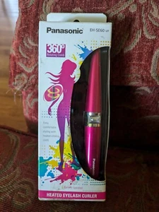 Panasonic hot eyelash curler with 360 degree rotating comb vivid pink EH-SE60-VP - Picture 1 of 3