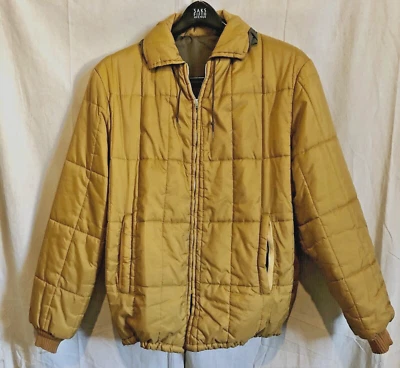 Chaqueta Rockabilly Reversible Caqui Acolchada Puffer Skyliner Años 40 De Colección 44 Foto 1 de 4