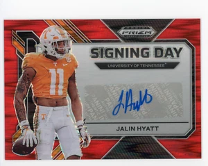 2023 Prizm Draft Picks - Jalin Hyatt - Signing Day Auto #SD-JAH - SP Serial #/5 - Picture 1 of 2
