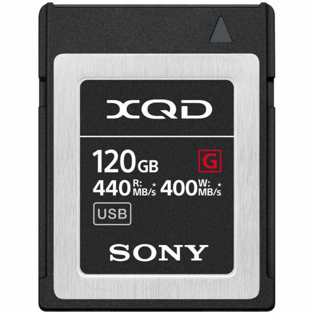 Sony Memory Card XQD G Series 120gb 440mb/s Read 400mb/s (QDG120F)