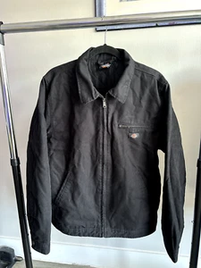 Dickies Waxed Canvas Service Jacket Black, Size L - Picture 1 of 6