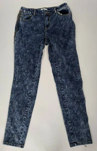 Women’s K Jordan blue denim Acid Wash jeans Size 10 Skinny Zipper Legs - Picture 1 of 9