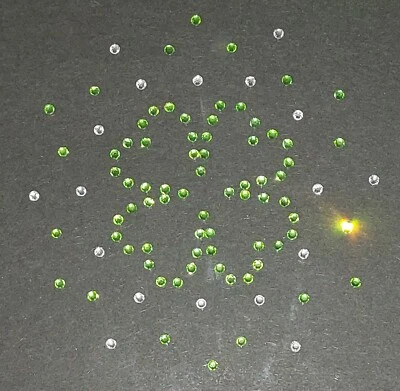 Hotfix Strass Bügelbild Kleeblatt Silhouette Glasstrass Applikation Aufbügler  - Bild 1 von 4