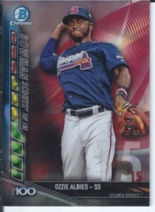 Ozzie Albies 2017 Bowman Chrome Scouts Top 100 - Picture 1 of 1