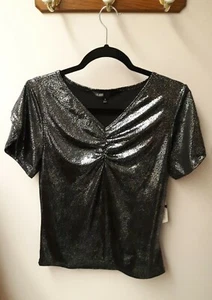 LuLaRoe Elegant Mary Black Multicolor Metallic Oil Spill effect Small NWT - Picture 1 of 4