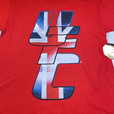 NUEVA CAMISETA NUEVA CON ETIQUETAS UFC UK REINO UNIDO ULTIMATE FIGHTING FIGHT MMA Para Hombres S Roja  Foto 1 de 4