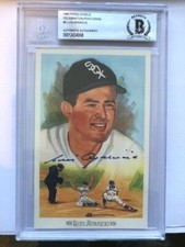 Autographed Luis Aparicio White Sox Perez-Steele Celebration Postcard Beckett
