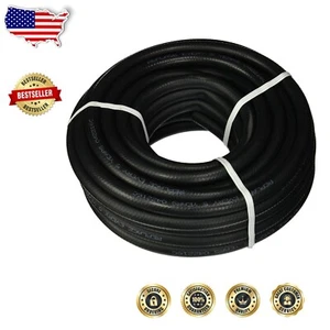 Black 3/8 Inch x 50 Ft EPDM Agricultural Spray Hose - 150 PSI Pressure Rating - Picture 1 of 2