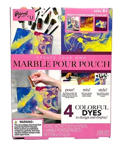 Set artistico per bambini crea il tuo kit borsa da versamento in marmo (VER! MIX! STILE!) NUOVO - Foto 1 di 3