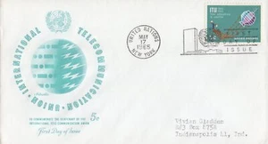 ZAYIX - United Nations FDC ITU Int'l Telecommunications Artmaster 031823-SM123 - Picture 1 of 2