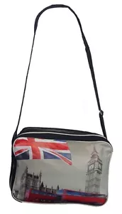 London Souvenir Unisex Hombre Mujer Bolso Satchel REGALO GB _ Autobús/BANDERA - Picture 1 of 1