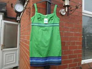 Boden Cotton Elastane Blend Ribbon Trim Dress WH349 Size 14 Petite-OLBS1 - Picture 1 of 3