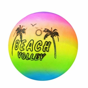 Rainbow Beach Ball Inflatable PVC Volleyball Swimming Pool Water Play Game Toy - Picture 1 of 4