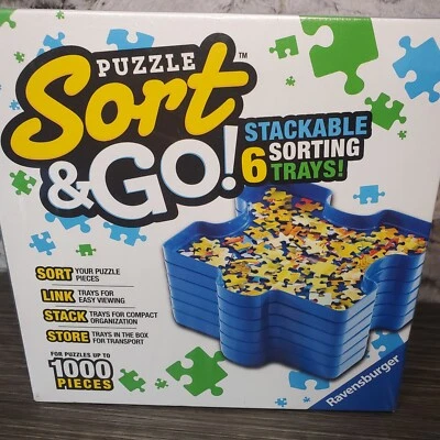 Sort & Go! Acessório de quebra-cabeça de plástico em forma de quebra-cabeça bandejas de classificação jogo divertido - Imagem 1 de 3