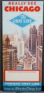 1948 Really See Chicago graue Linie Bus Routenkarte - Bild 1 von 2
