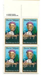 NH HARRIOT TUBMAN,BLACK HERITAGE 1978 -4 X 13 CENT BLOCK - Picture 1 of 1