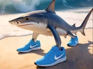 TRALLALERO Shark Figure TikTok Song Meme Figure Fun Decoration - Picture 1 of 5
