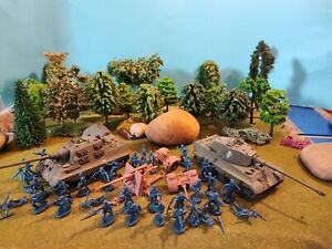 Lot  soldats anciens Atlantic,Allemands, chars Esci , Airfix WW2, figurines 1/72