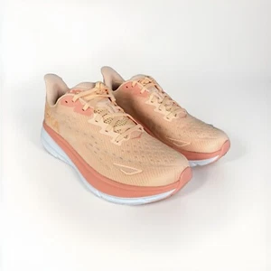Scarpe da corsa Hoka One One Clifton 9 da donna taglia 11 sneaker bianche cantalupo NUOVE - Foto 1 di 9
