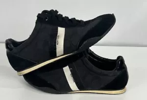 COACH Womens Kortney Black & Suede Athletic Shoes Size 8 - Picture 1 of 7