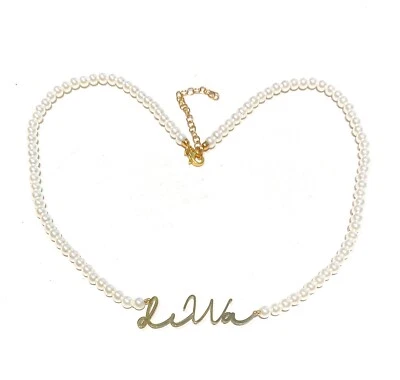 Collarino perle diWa argento sterling 925 placcato oro giallo regolabile - Immagine 1 di 2