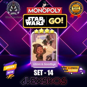 UTINNI & GOODBYE - ⭐️4 MONO_POLY_-GO 4S STICKERS CARDS ⚡️ FAST SEND ⚡️ - Picture 1 of 2