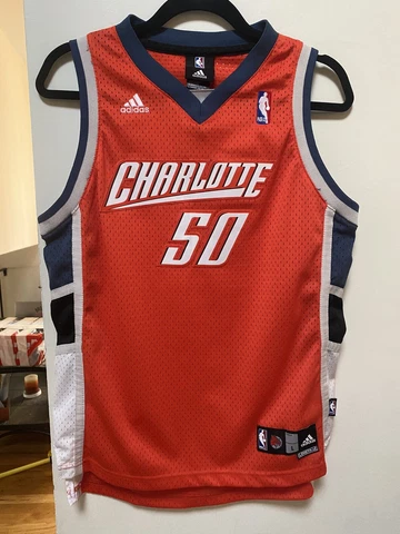 Charlotte Bobcats Swingman Jersey Emeka Okafor Size Youth Large 14-16 NBA Reebok Cover