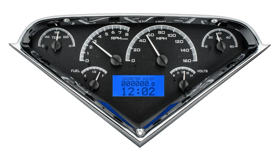Medidores analógicos para camioneta Chevy Dakota Digital 55-59 negro azul VHX-55C-PU-K-B Foto 1 de 4