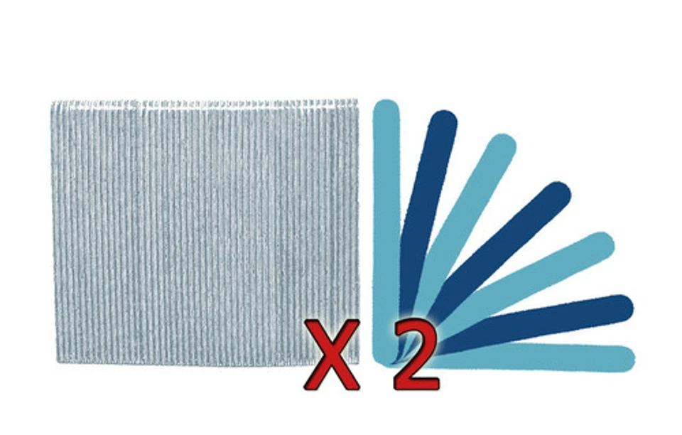 Arquivos de unhas laváveis acolchoados laváveis para salão de beleza Premium azul/Lt azul 120/240 grão - Imagem 1 de 1