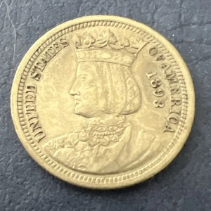 1893 ISABELLA QUARTER ALMOST UNCIRCULATED COMMEMORATIVE Y-920 - Picture 1 of 2