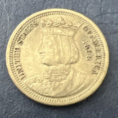 1893 ISABELLA QUARTER ALMOST UNCIRCULATED COMMEMORATIVE Y-920 - Image 1 of 2