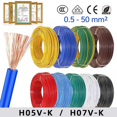 MARKENLOS Cable H07V-K LAPP cable cable de cable de cable de línea única 1 m 10 m 20 m - 100 m cable único flexible