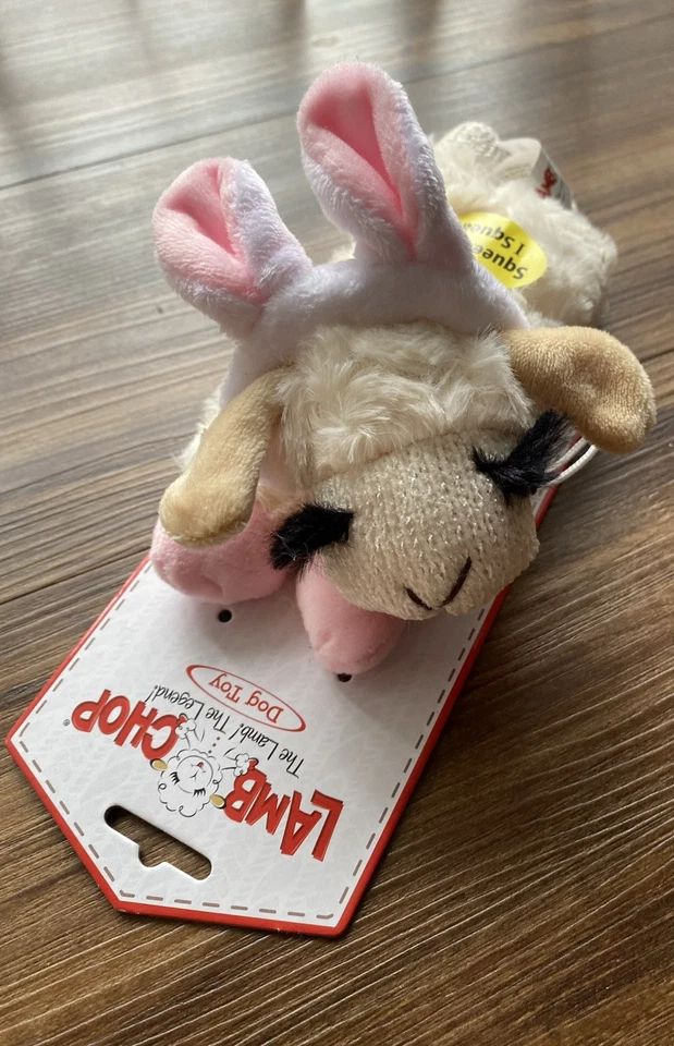 Multipet Lamb Chop Easter Plush Dog Toy, With Ears 6 Inches - Image 1 of 1