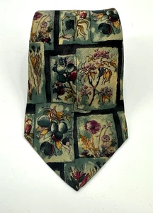 Corbata BRIONI 100% seda hecha en Italia floral diseñador clásico colorido OS - Imagen 1 de 5