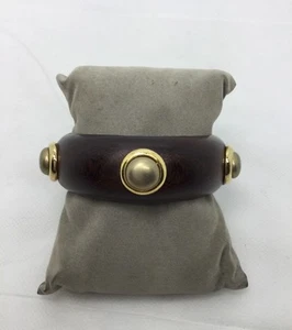 Carolee Studded Wood Bangle Bracelet - Picture 1 of 3