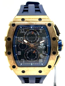 TSAR BOMBA TB8204Q Men's Watch Blue Band #178 - Picture 1 of 14