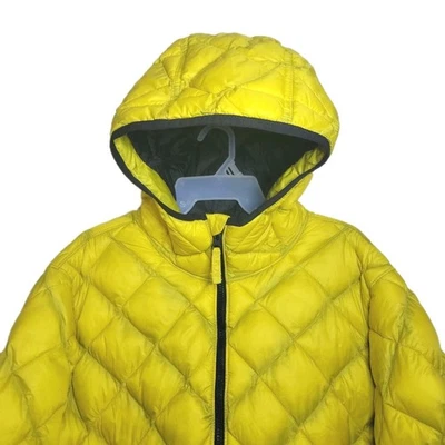 Oakley Para Hombres 2XL Amarillo Cámaras Puffer Chaqueta Abrigo Parka Capucha Cremallera Completa Aislado Foto 1 de 4