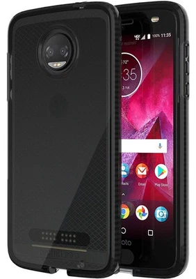 Tech21 Black Smoke EVO Check Anti-Shock Case Cover for Motorola Moto Z2 Force - Image 1 of 4